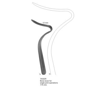 TAGER Bone lever for angle joint operations 175 mm