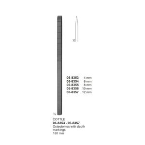 COTTLE Osteotomes with depth markings 180 mm 4 mm