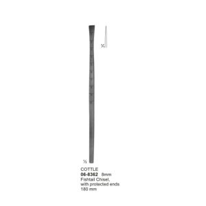 COTTLE 8mm Fishtail Chisel, with protected ends 180 mm