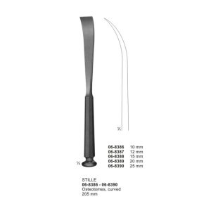 STILLE  Osteotomes, curved 205 mm 10mm