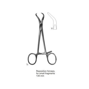 Reposition forceps, for small fragments 135 mm