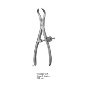 Forceps with thread fixation 170 mm