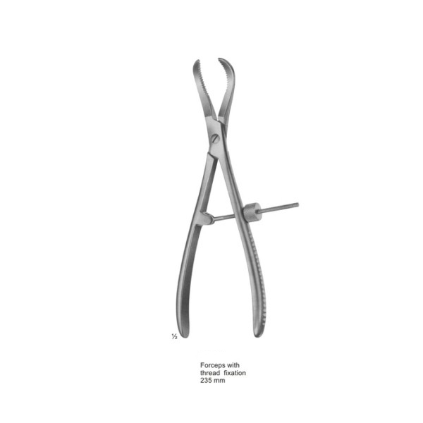 Forceps with thread fixation 235 mm
