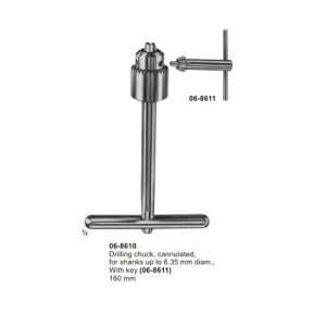 Drilling chuck, cannulated, for shanks up to 6.35 mm diam.,