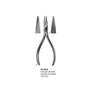 one jaw smooth, one jaw serrated 140 mm