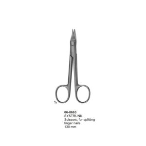 SYSTRUNK Scissors, for splitting finger nails 130 mm